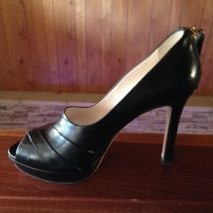 Prada Calzature Donna Nappa Leather Platform Pump.